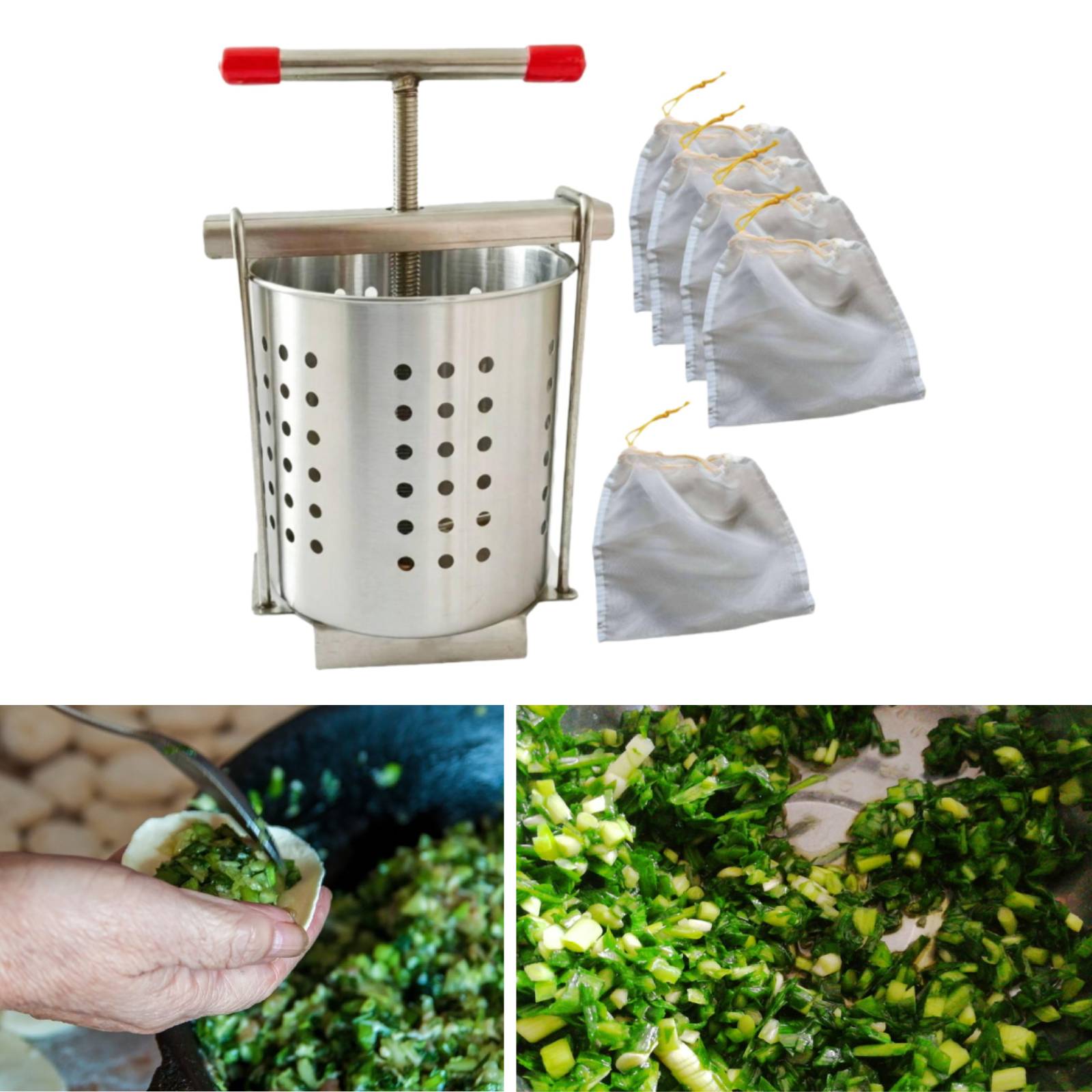 Kitchen Gadgets Dumpling Maker - Ручной соковыжиматель из нержавеющей стали для