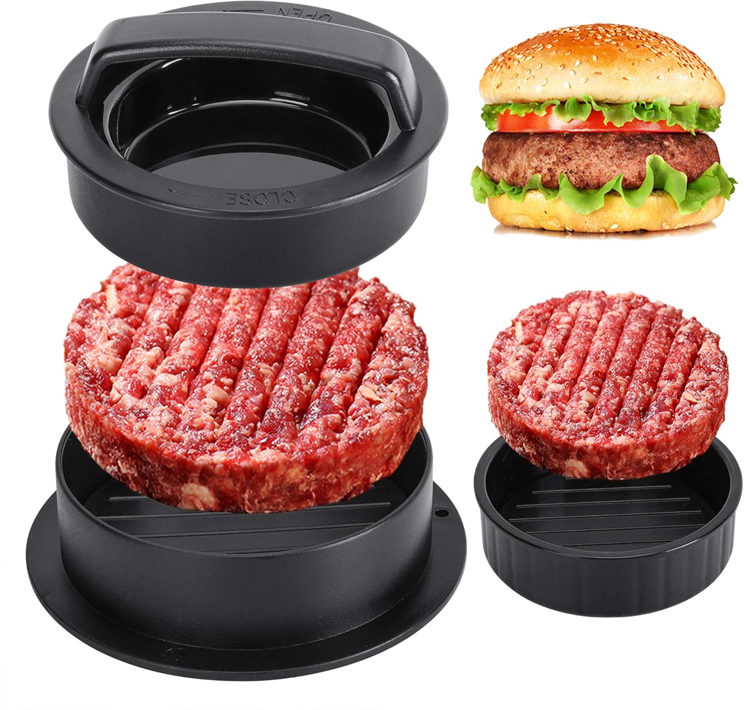 Kitchen Helper Gadgets - Круглый пресс для гамбургеров, гриль для