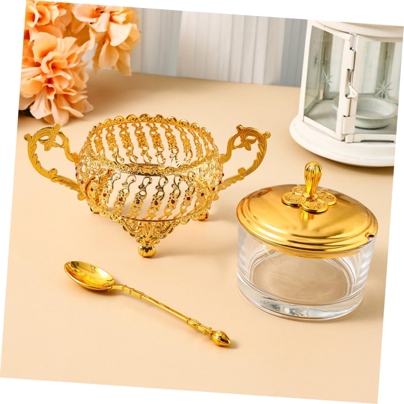 Сахарница с крышкой и ложкой,  – обзор и цена Kitchen Gadgets Gold